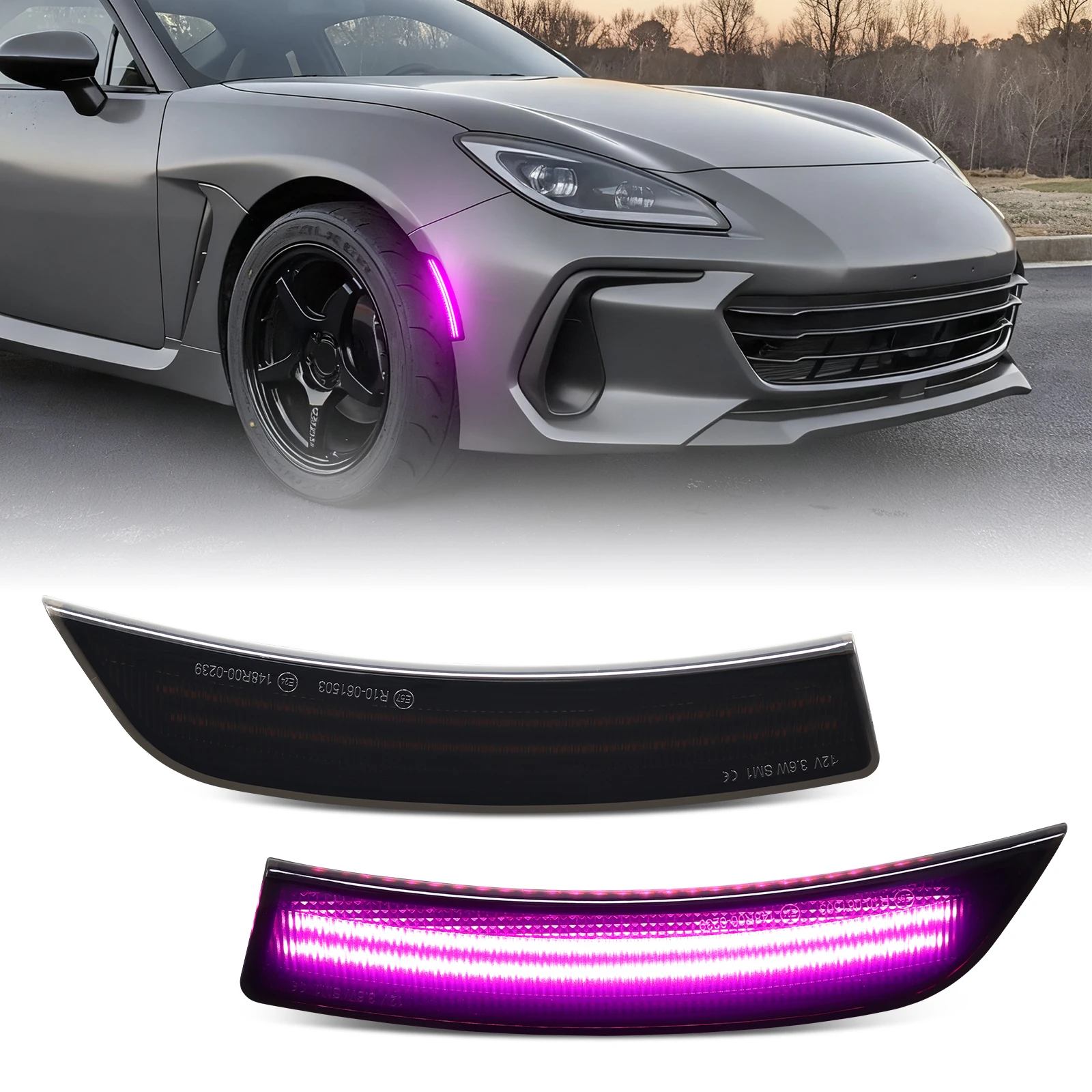 Purple Led Side Marker Light for Toyota GR86 ZN8 Subaru BRZ ZD8