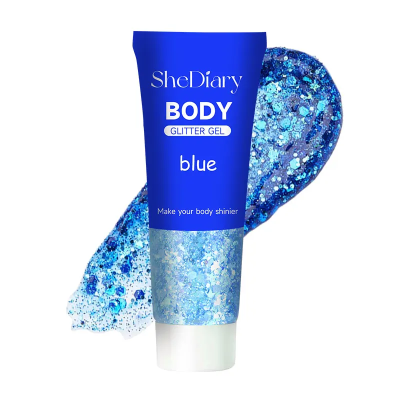 SheDiary  Shinein Body Tattoo Glue Glitter Adhesive Primer Glitter Fix Gel Transparent Easy Peel off Glitter Glue for Makeup