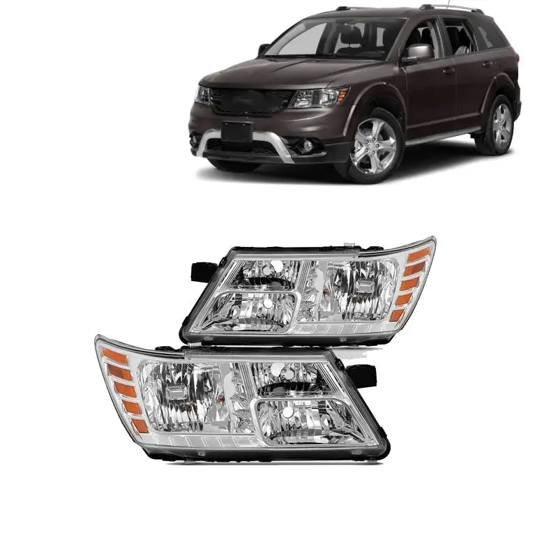 car Chroem Housing HALOGEN headlight for DODGE JOURNEY CROSSROAD 2014-2020 oem5116289AB & 5116288AB