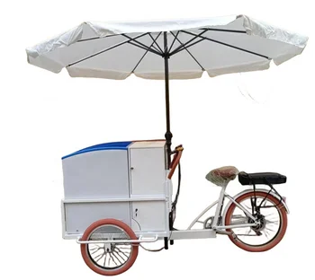 Electric coffee tricycle ice cream food cart with CE mobile pancake food truck Manpower Ice Cream Tricycle