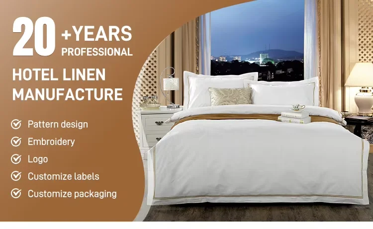 Wholesale Luxury Microfiber Hotel Bedding Linen Set White Embroidered ...