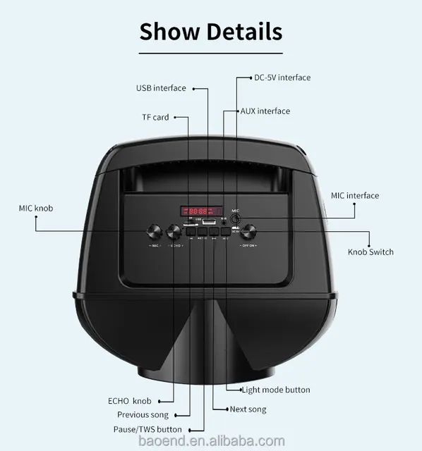 HOULI Parlantes Bluetooth Alta Potencia Portable Speaker 648 TWS Subwoofer  Type-c Port TF/FM Wireless Mini Speakers Barre De Son - AliExpress