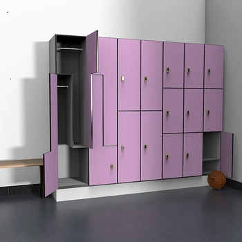Wood Gym Lockers Smart Wooden Locker Cabinet Storage Unit RFID Locker Lock Cabinet Lock