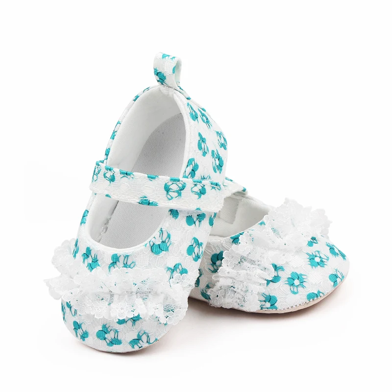 New Arrival Soft Sole Floral Design Newborn Baby Girl Shoes Casual Baby Shoes for Girls manufacture