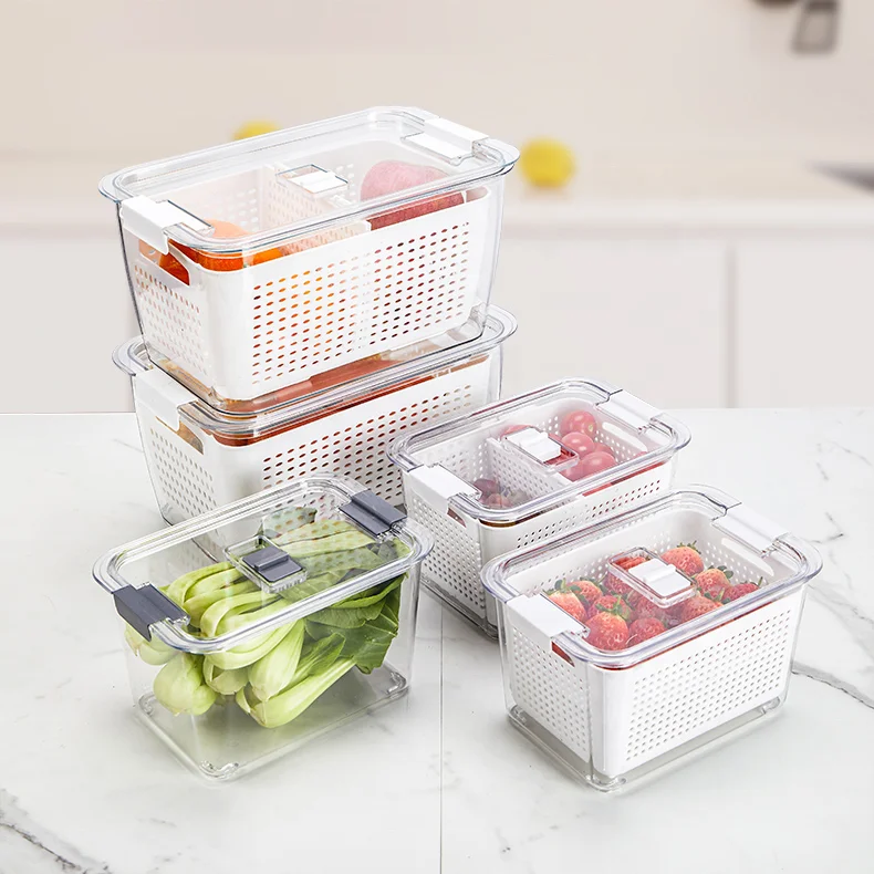 Fresh Produce Vegetable Fruit Storage Containers For Refrigerator
