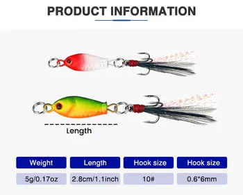 Burle JG-YLS Small Metal Artificial Hard Bait Sinking Lure for Saltwater Fishing Mackerel & Snapper – Metal Jig – view 4