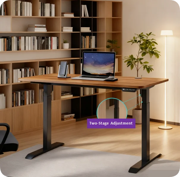 Hot Selling  Electric Standing Desk Frame Dual Motor Auto-Adjusts for Sit-Stand Workflow for Home Office supplier