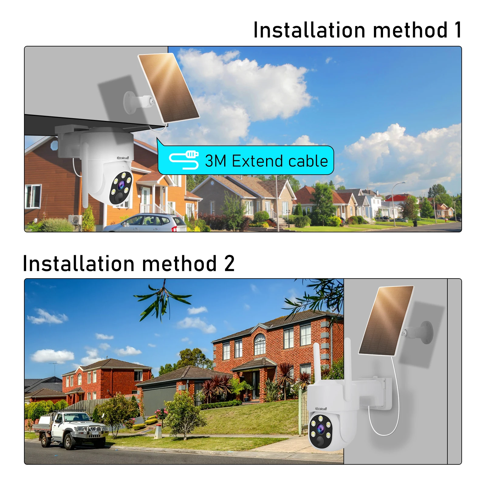 Jidetech Outdoor Solar Powered Security Camera Wifi 4mp Full Color