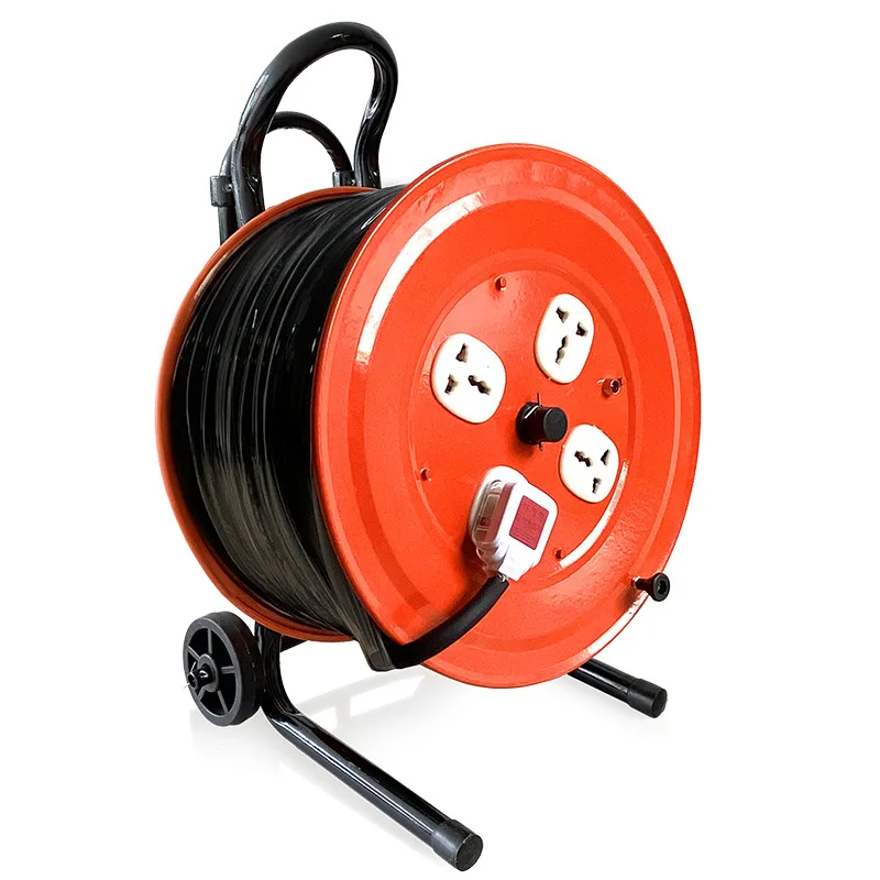 Uk Mains Cable Reel 4-outlet Extension Cord Reel 25m Max 50m-8 - Buy ...