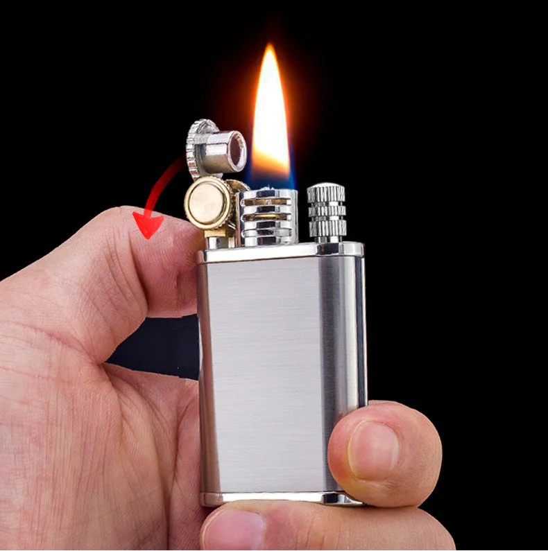Encendedor Retro De Metal Para Hombres,Encendedor De Fuego De  Pedernal,Queroseno,Llama De Aceite,Creativo,De Latón,Regalo - Buy Venta Al  Por Mayor Mil Veces Encuentro Queroseno Doble Encendedor De Personalización  Lightermatch Encendedores,Pantalla 