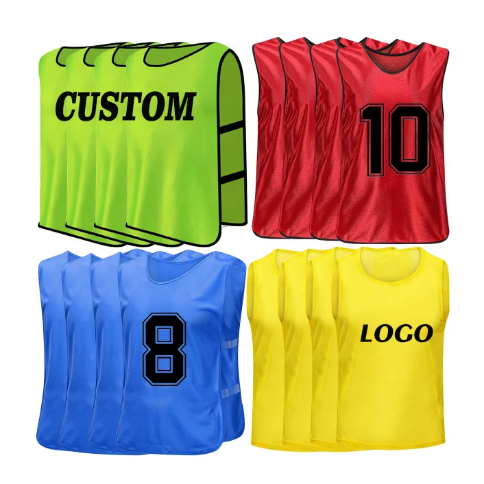 Custom Breathable Soccer Training Vest Football Pennies Polyester Football Vest Mesh Training Soccer Vest Soccer Bibs