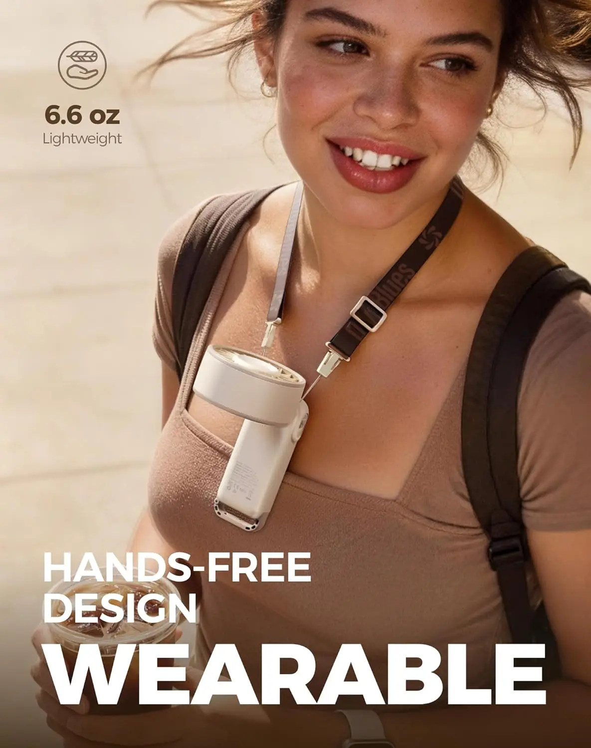 Portable Handheld Fan 7.4m/s High Speed Turbo 180 Foldable 4-in-1 Neck Fan Carabiner Clip 100 Speed Battery Powered Plastic