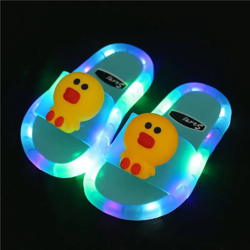 Girl Slippers Children Unicorn Led Kids Slippers Baby Bathroom Sandals Kids Shoes For Girl Boys