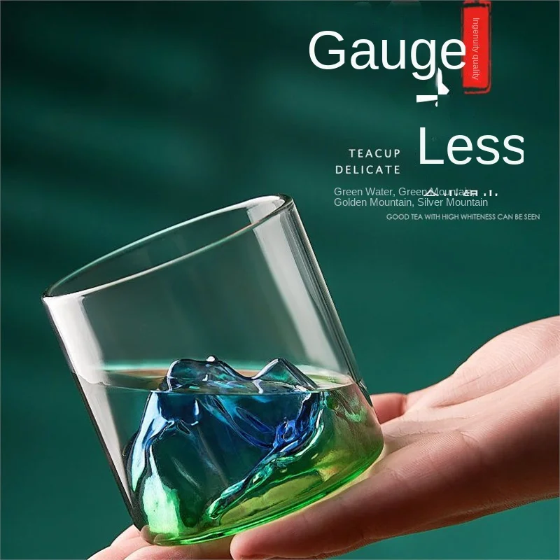 Retro Style Glass Cup Household Heat Resistant Tea/Coffee/Wine Mountain View Classic Design Parties Wholesale Feature