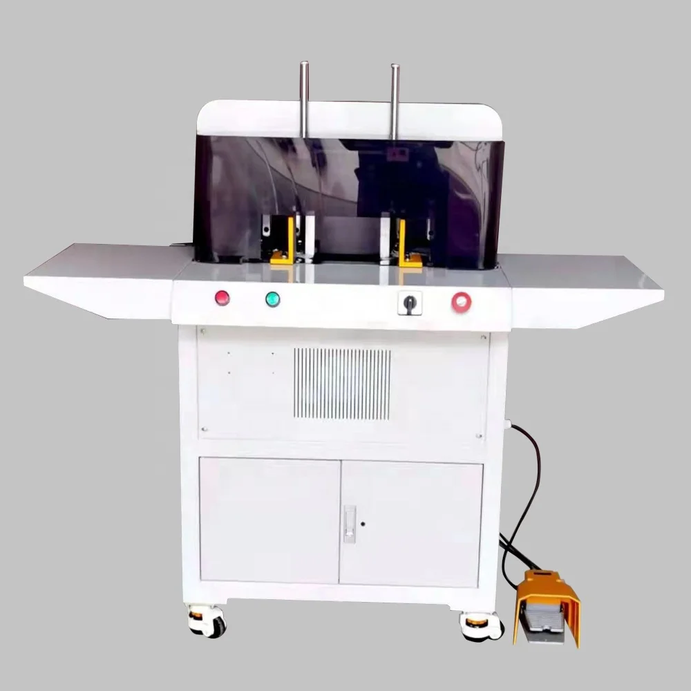 Automatic Double Head Corner Rounding Machine End Corner Trimming Paper Cutting Machine PLC Core High Production Capacity