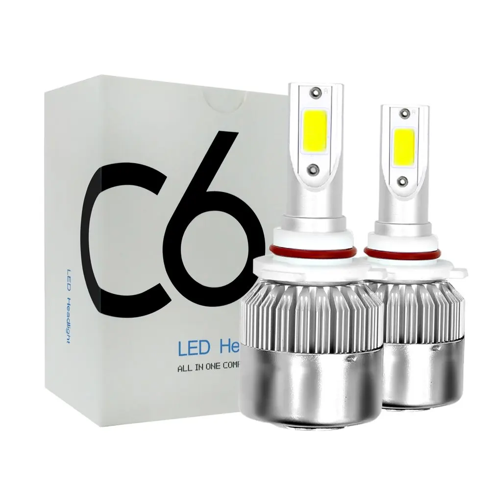 H3 C6 Car LED Headlight DRL Conversion 36W 3800LM Lamp Bulb 6000K White  Light