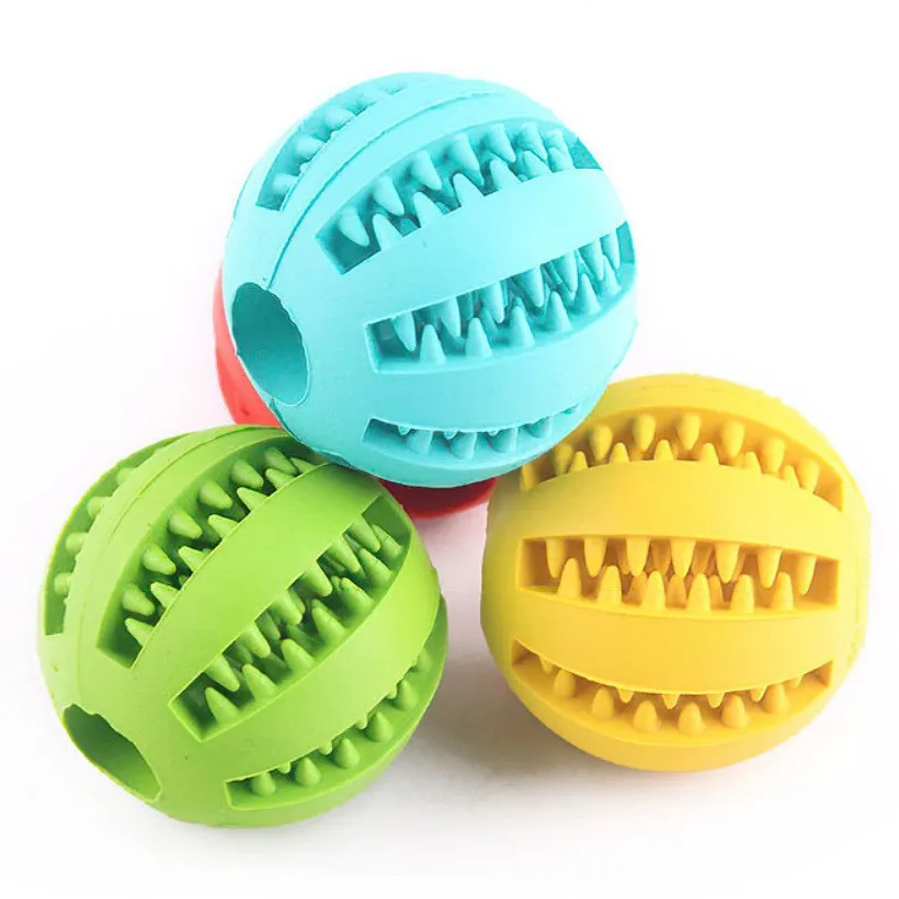 Wholesale Custom Durable Rubber Dog Chew Balls Teeth Cleansing Food Treat Dispensing Interactive Dog Toys Exercise Carton