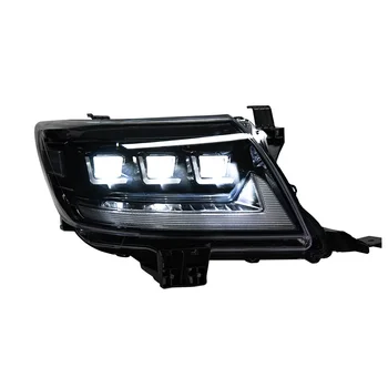 YBJ Car Accessories Front lamps For Hilux Vigo 2012-2014 LED Auto Headlight Assembly Upgrade Projector Three Lens