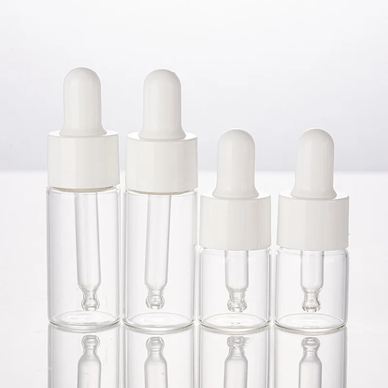 Factory Supplies 5ml 10ml 30ml PET Brown clear Glass Dropper Custom Oil Cosmetic Packaging Bottles