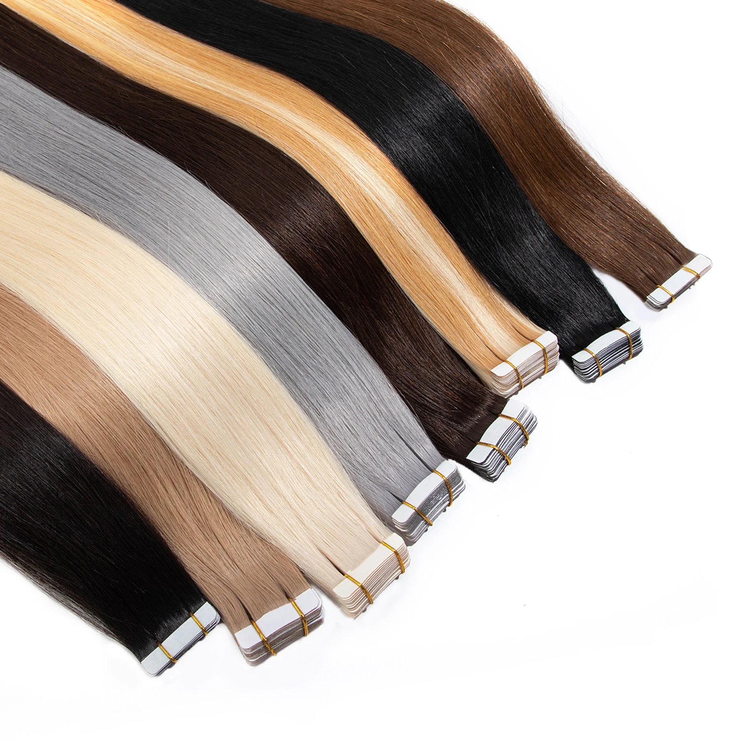 LeShine Tape Hair Invisible Sample Remy Human Extension Tape in Human Hair Extensions Brazilian Hair