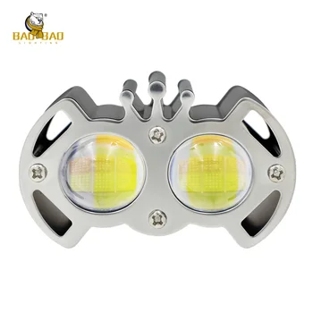 BAOBAO BB1948 Mini Driving Lens Led Dual Colour Auxiliary Fog Projector Lights Bike Motorbike Headlights for Motorcycle Moto