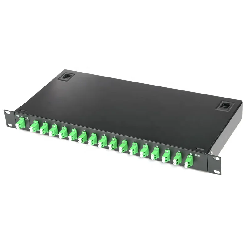 2 : 8 LC/ UPC APC Rack Mount Splitter for 19 Inch Fiber Optical 2 X 8 PLC Type Rack  Fiber Optic Equipment Iptv Account