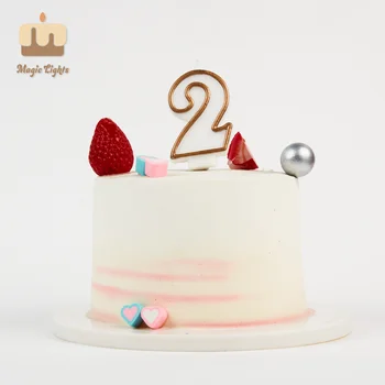 Home Decor Number Cake Candle for Birthday Party and Wedding