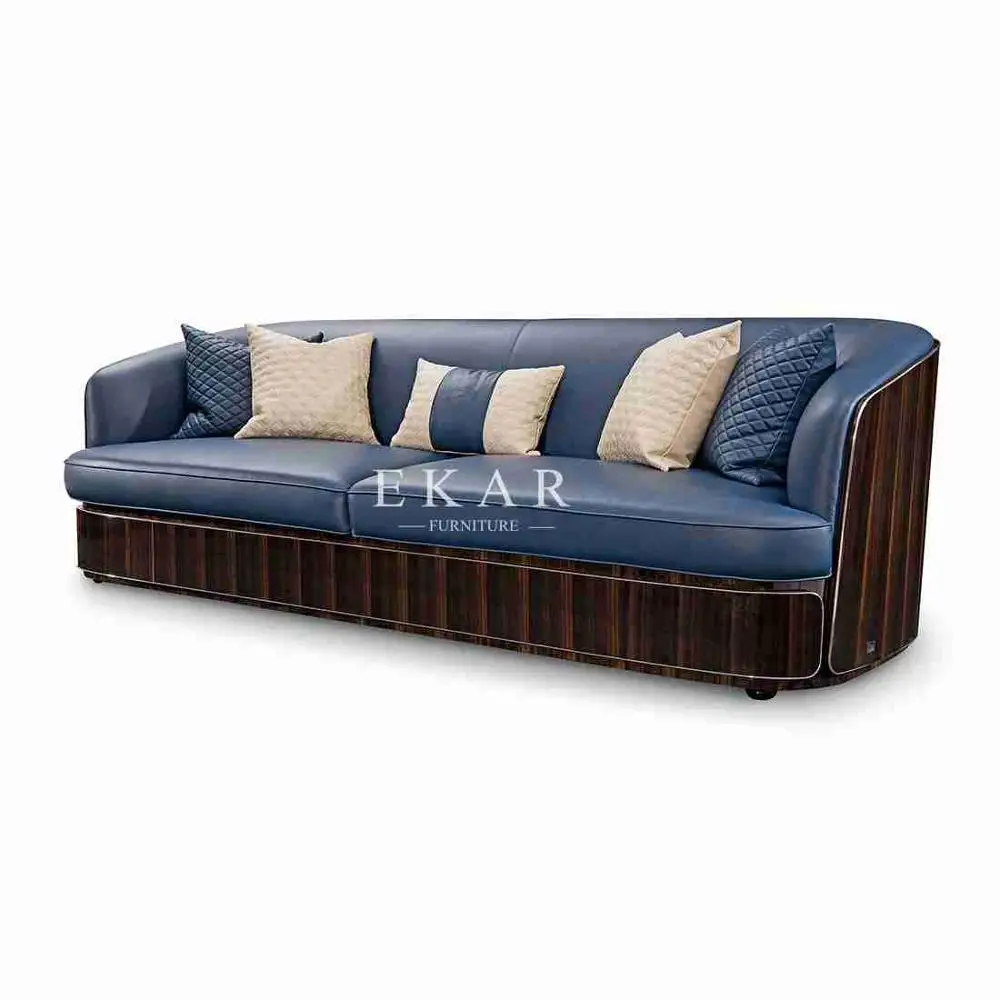 Modern Royal Italian Leather Couch - High-End Living Room Sectional Sofa Set