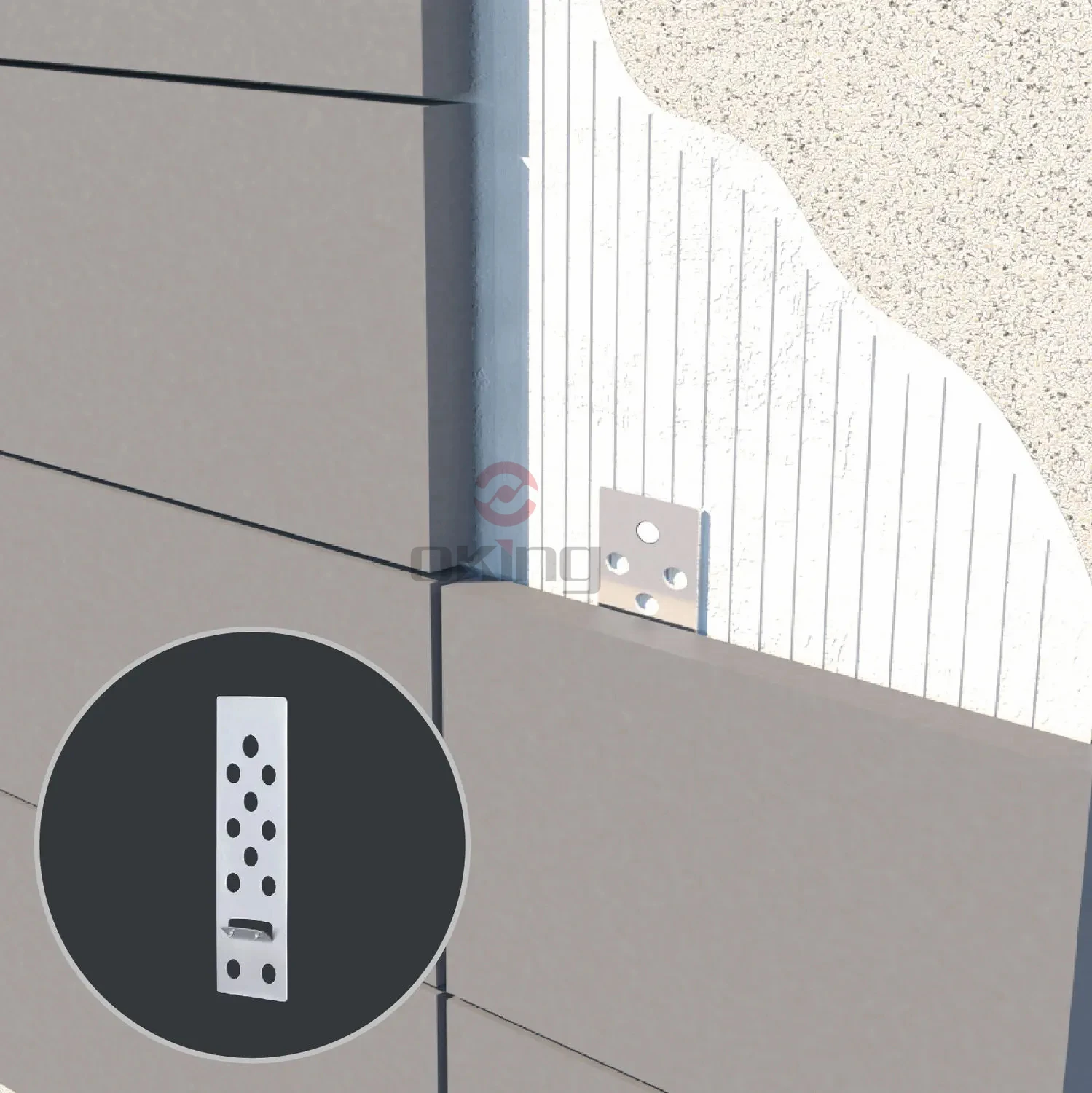 Stainless Steel Ceramic Clips Facade Cladding Hook for Porcelain Tiles ...