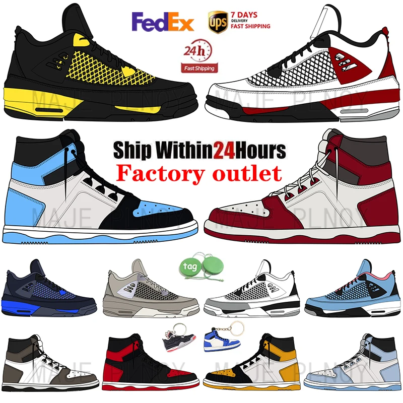 Factory Wholesale Classic Basketball Shoes 1 Retro High Og Unc Toe 4