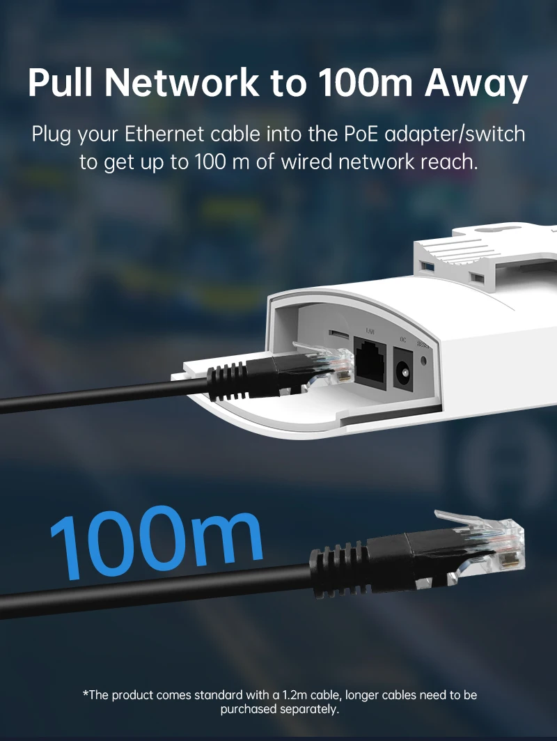 Unlocked WiFi6 Modem AX300 Customizable Outdoor Broadband Hotspot Router 300mbps Max. LAN Data Rate QoS Function WEP 2.4G