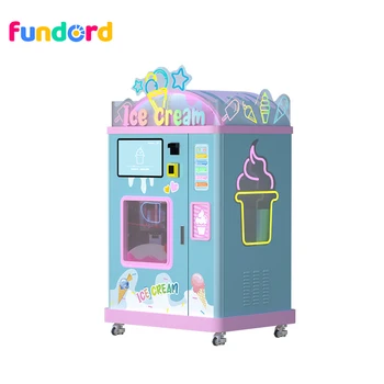 Fundord outdoor icecream vending machines automated soft serve snow ice cream vending machine