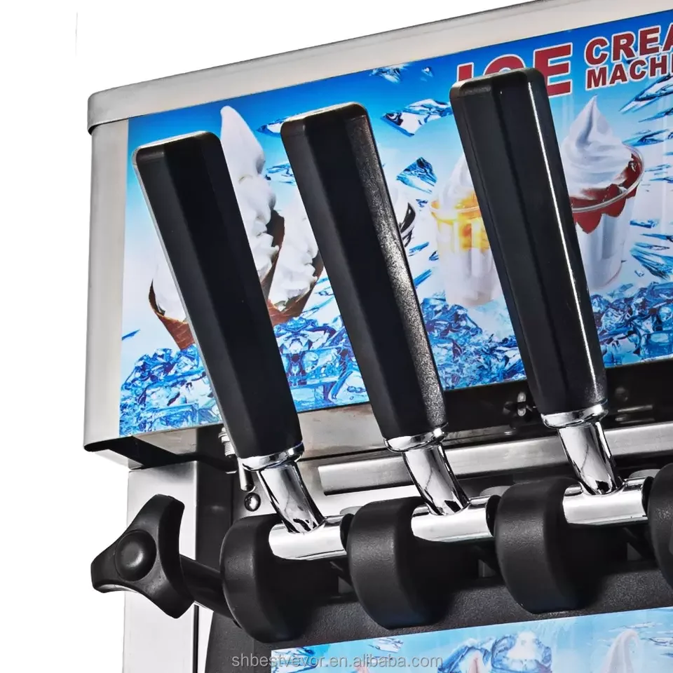 Automatic Mixed Flavours Soft Serve Ice Cream Machine Yogurt Ice Cream Machine