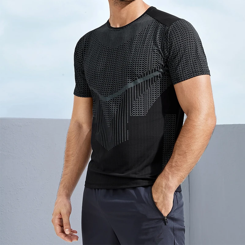 Custom Fitness Texture Active Wear Quick Dry Sport Men T Shirt - Buy ...