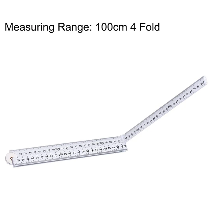 2024 Custom Advertising Plastic Carpenter Folding Rule 1M 4F Durable 0.1mm Accuracy Zollock