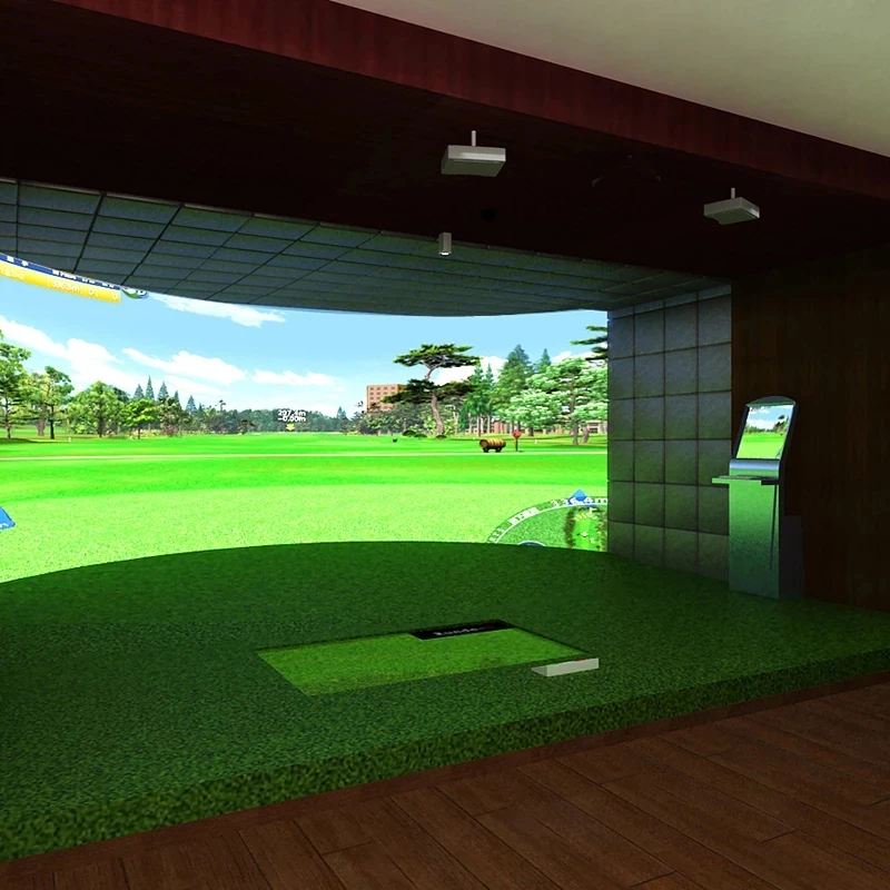 3d Indoor Screen Golf Simulator System Indoor Golf Training Sport Professional Screen Golf