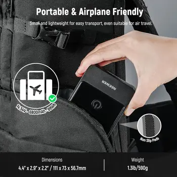 Neewer PS099E V Mount Battery  with Type C Cable, 6800mAh 99Wh 14.5V Mini V Lock with OLED Display, Fast Charging 65W PD USB C product image