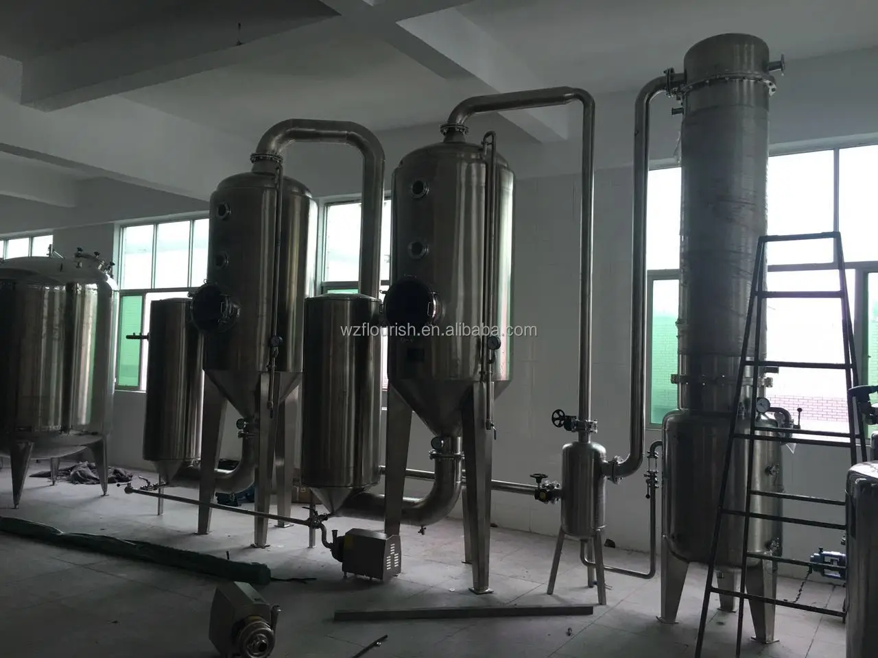 High Quality Stainless Steel Evaporating Concentrator Single Effect