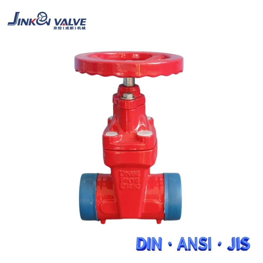 DN50-DN300 Ductile Iron Body EPDM Soft Seated Non-Rising Stem Resilient Seated Gate Valve for Water Supply