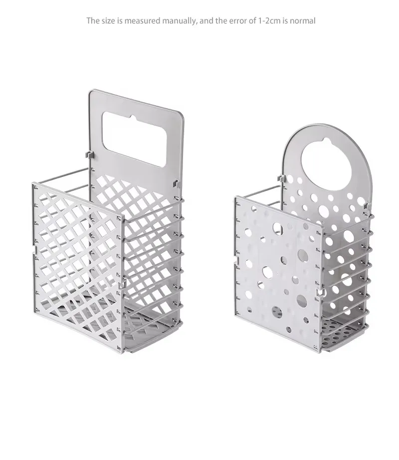 Top Seller Agile Collapsible Plastic Laundry Basket Wall Mounted Bathroom Washing Machine Storage Organizer supplier