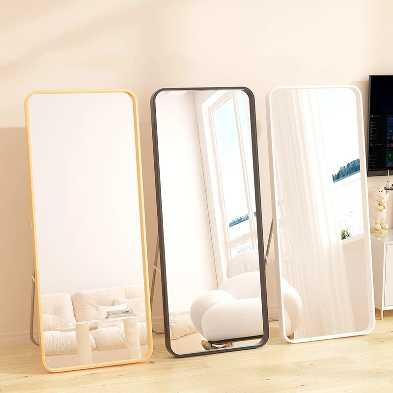product floor mirrors dressing mirror full length body free standing gold aluminum framed full length large size oversized mirror183-5