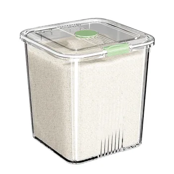 Large-Capacity Food-Grade PP Rice Bucket Household Insect-Proof Moisture-Proof Storage Box Modern for Rice Flour Grain Tank