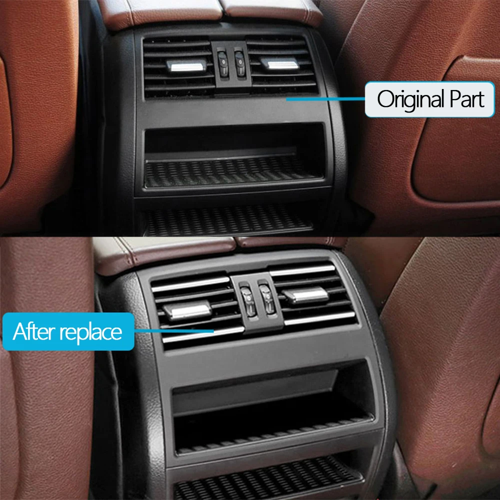 Factory Wholesale Central Left Right Rear Fresh Air AC Vent Chromed Grille Outlet Assembly for BMW 5 Series F10 F11 F18