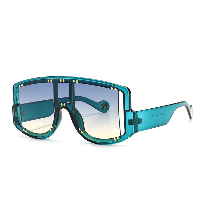 BLONGU 2023 Custom Big Summer Shades Sunglasses Fashion Women Oversized Shades Sunglasses with Candy Color Lens