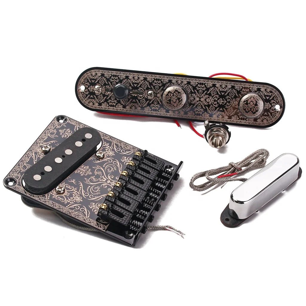 Custom Shop Telecaster Pickup and Bridge and Control Line  Set Te Le Tone Hand Wound  GMA09 Guitar Accessories