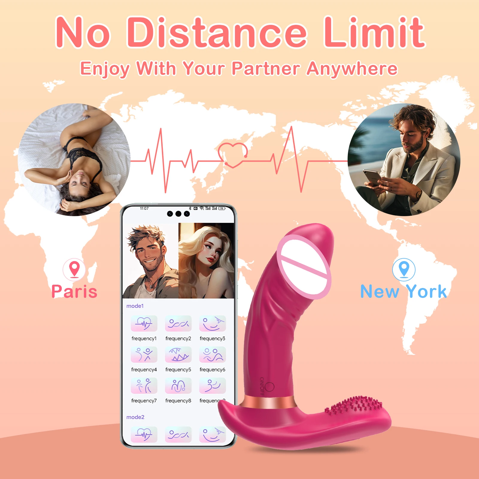 Adult Sex Toy Female Vibrating Interchangeable G Spot Clitoris VIbrator, APP Remote Control Dildo Vibrator Sex Toys for Woman Adult Sex Toy Female Vibrating Interchangeable G Spot Clitoris VIbrator, APP Remote Control Dildo Vibrator Sex Toys for Woman