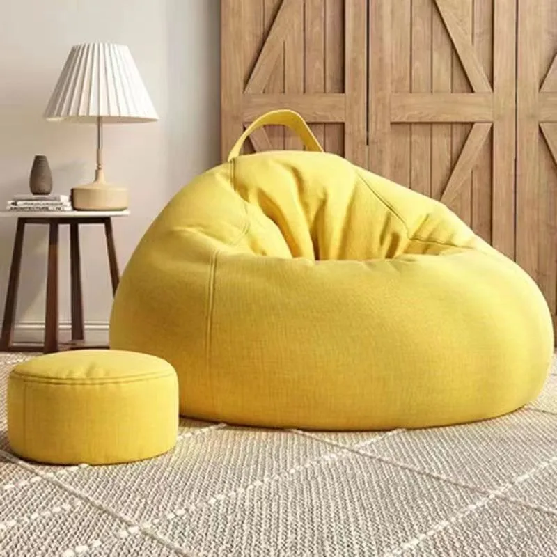 OEM Foldable Fabric Sofa Cover Multifunctional Stretchable Leisure Bean Bag With Armrest Lazy Sofa(No Fillings )