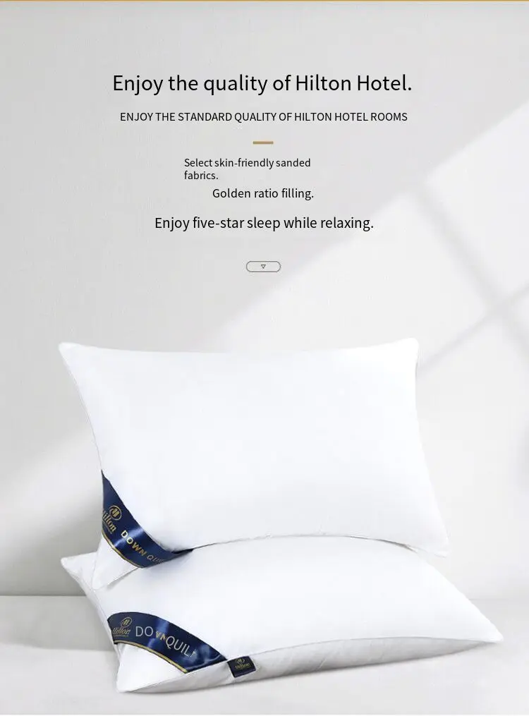 Hot Cheap Pillow Deluxe Hilton Hotel Pillow Manufacturers Wholesale