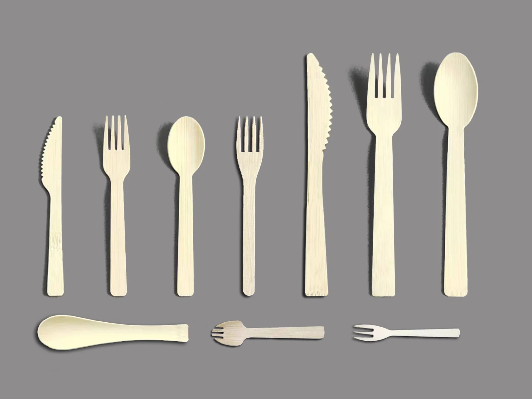 High Quality 170mm Bamboo Cutlery Plates Set Suppliers Wholesale