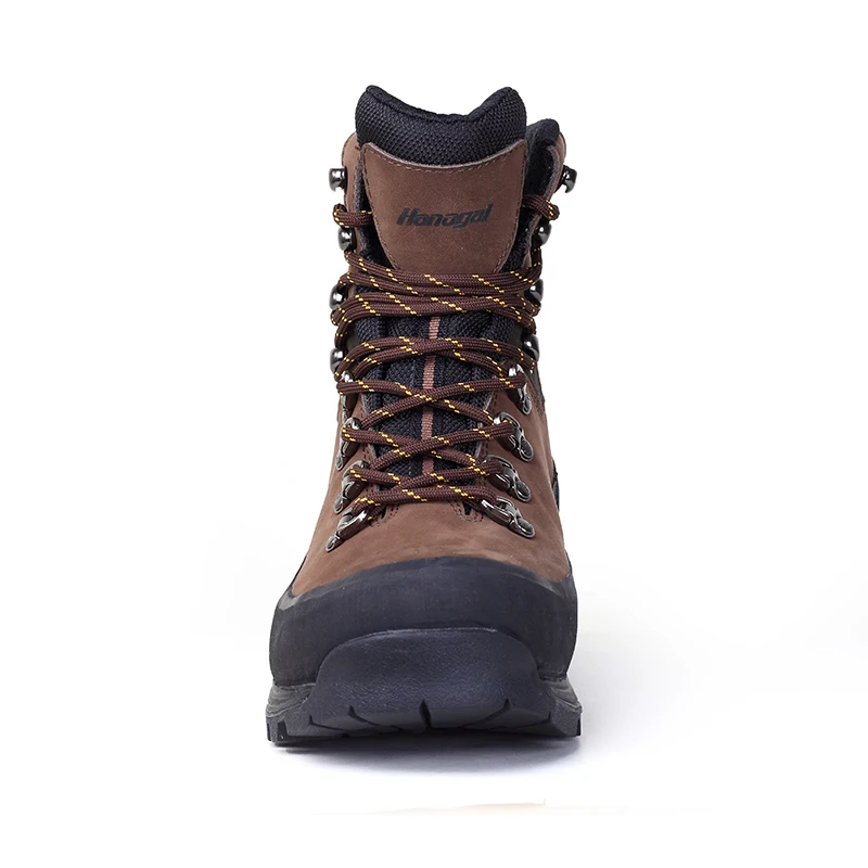 ODM OBM Custom Hanagal Factory Genuine Leather Rubber Waterproof Mountain Hiking Boots Men